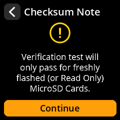 Verify warning