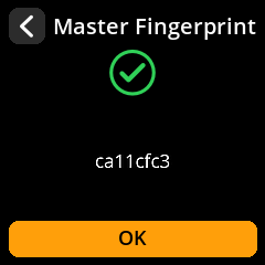 Master Fingerprint