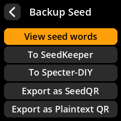 Backup Seed