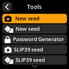 Tools menu